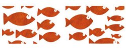 XL-Dekor-Schablone Fische Fischschwarm